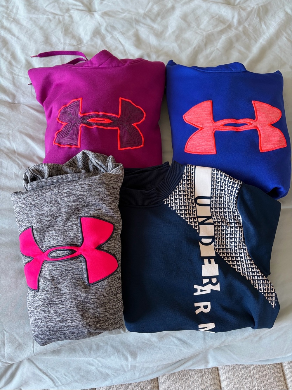 Under Armour Hoodies - Pink, Blue, Gray
